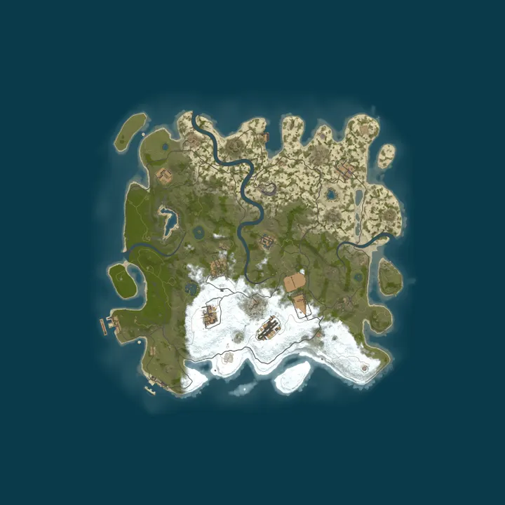 Map of [EU] AshRust 3x Monthly | QoL/Loot+ | Full Wiped
