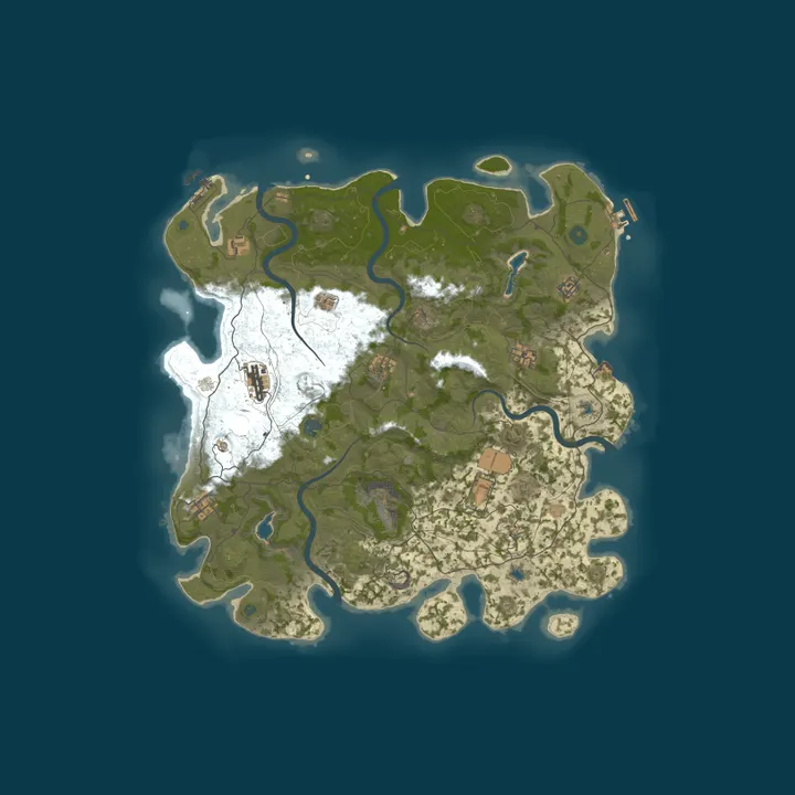 Map of Rust Paradise PVE