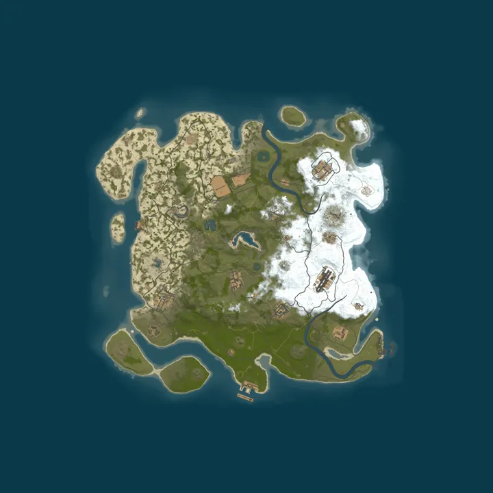 Map of Survivors Cove PVE CustomAI|Contracts|NPC Bases|Convoys|Drugs|L