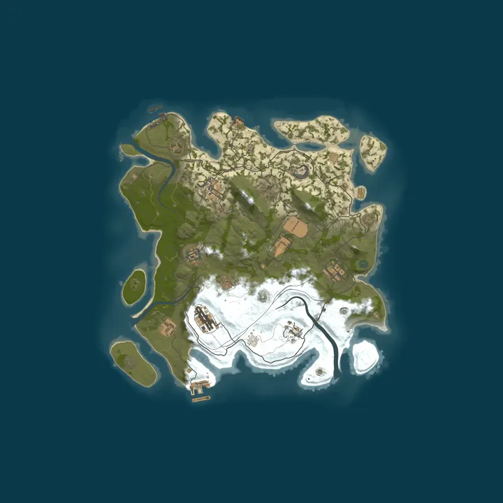Map of EU RustChimera 2X|Solo/Duo|50% UPKEEP|SHARED BP|Biweekly