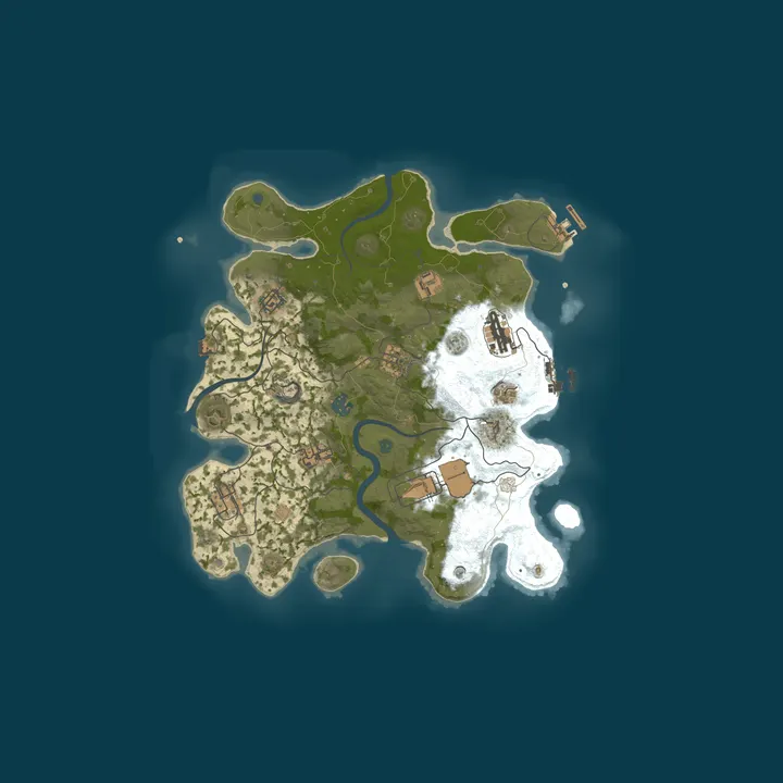 Map of LEGENDSRUST #CLASSIC #VANILLA