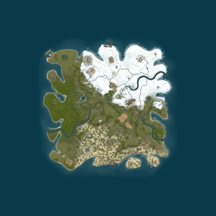 Map of RUST PIRATE X2 NoLimit Loot+ РОССИЯ 9.10